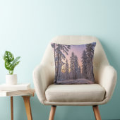 Winter Wonderland Sunset Throw Pillow クッション (椅子)