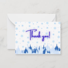 Winter Wonderland Thank You Card ノートカード