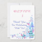 Winter Wonderland Thank You Card, Snowman Forest サンキューカード (正面)