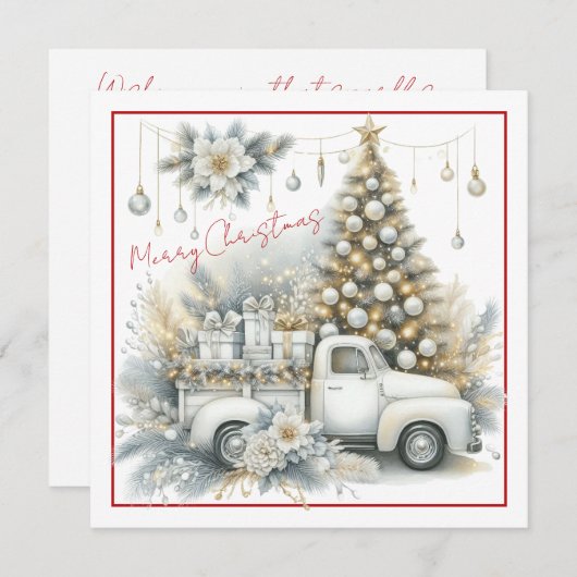 Winter Wonderland Truck Holiday Card (正面/裏面)