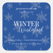 Winter Wonderland Vanilla & Pine | candle labels スクエアシール (正面)