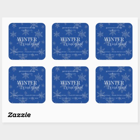 Winter Wonderland Vanilla & Pine | candle labels スクエアシール (シート)