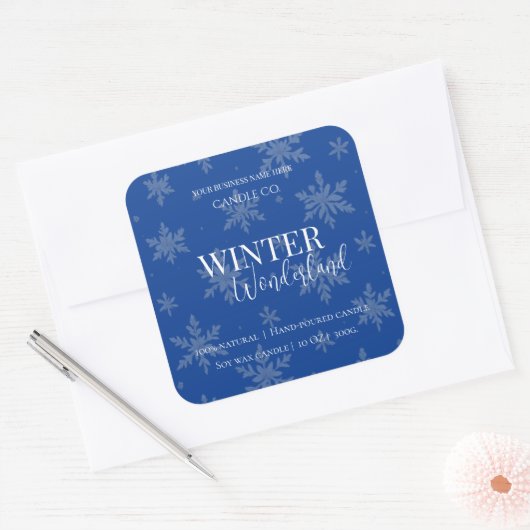 Winter Wonderland Vanilla & Pine | candle labels スクエアシール (封筒)