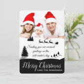 Winter Wonderland Warm Greetings Photo Christmas シーズンカード (スタンド正面)