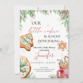 Winter Wonderland Watercolor Baby Shower 招待状 (正面)