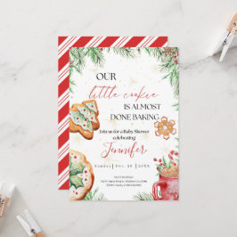 Winter Wonderland Watercolor Baby Shower 招待状