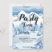 Winter Wonderland Watercolour Invitation 招待状 (正面)