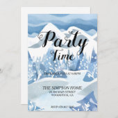 Winter Wonderland Watercolour Invitation 招待状 (正面/裏面)