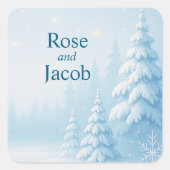 Winter Wonderland Wedding  スクエアシール (正面)