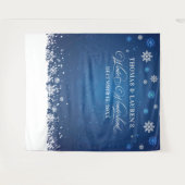 Winter Wonderland wedding backdrop banner  タペストリー (正面(横))