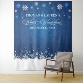 Winter Wonderland wedding backdrop banner  タペストリー (インサイチュ)