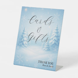 Winter Wonderland Wedding Cards & Gifts Sign 台座サイン