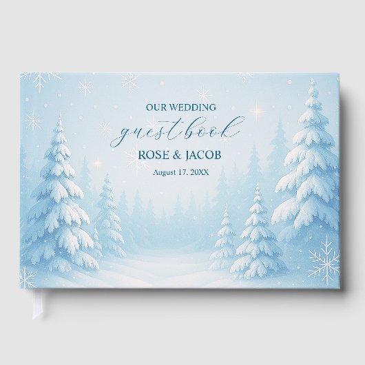 Winter Wonderland Wedding Guest Book ゲストブック (正面)