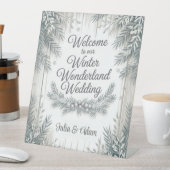 Winter Wonderland Wedding with Calligraphy Text 台座サイン (インサイチュ)
