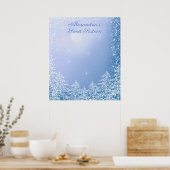 Winter WonderlandSweet sixteenサインインボード ポスター (キッチン)