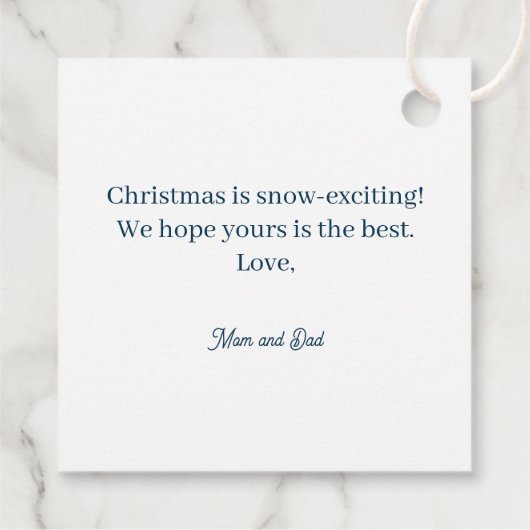 Winter Wonders Polar Bear Cub Snowball Tree Gift  フェイバータグ (裏面)