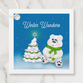 Winter Wonders Polar Bear Cub Snowball Tree Gift フェイバータグ