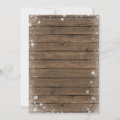 Winter Wood Christmas Socks Gender Reveal 招待状 (裏面)