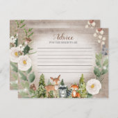 Winter Woodlandエンクロージャカード白フローラ エンクロージャーカード (正面/裏面)