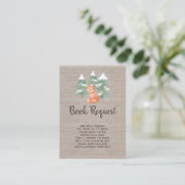 Winter Woodlandキツネブックリクエスト招待状挿入 エンクロージャーカード (スタンド正面)