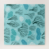 Winter Woodland：シームレスなヴィンテージ ジグソーパズル (横)