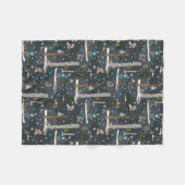 Winter Woodland フリースブランケット (正面(横))