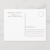 Winter Woodland 素朴 Pine Cone日付を保存 案内ポストカード (裏面)