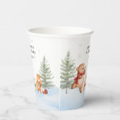 Winter Woodland Animals Baby Shower 紙コップ (右)