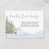 Winter Woodland Animals Baby Shower Books For Baby エンクロージャーカード (正面)