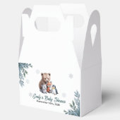 Winter Woodland Animals Baby Shower Favor Box フェイバーボックス (オープン)