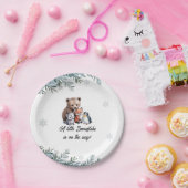 Winter Woodland Animals Baby Shower Paper Plate ペーパープレート (パーティー)