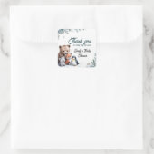 Winter Woodland Animals Baby Shower sticker スクエアシール (バッグ)