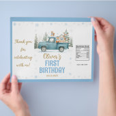 Winter Woodland Animals Birthday Chip Bag Wrapper チラシ (手)