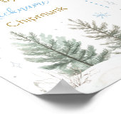 Winter Woodland Animals Birthday Milestone Photo ポスター (角)