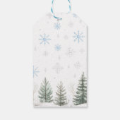 Winter Woodland Animals Birthday Thank You ギフトタグ (裏面)