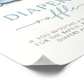 Winter Woodland Animals Diaper Raffle Sign ポスター (角)