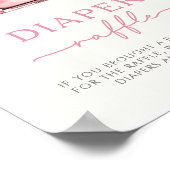 Winter Woodland Animals Diaper Raffle Sign ポスター (角)