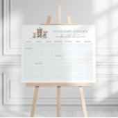 Winter Woodland Animals Due Date Calendar Game ポスター