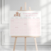 Winter Woodland Animals Due Date Calendar Game ポスター