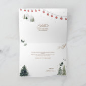 Winter Woodland Animals Forest Baby Shower サンキューカード (内部)