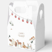 Winter Woodland Animals Forest Baby Shower フェイバーボックス (見開き)