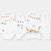 Winter Woodland Animals Forest Baby Shower フェイバーボックス (見開き)