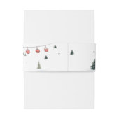 Winter Woodland Animals Forest Baby Shower 招待状ベリーバンド (裏面例)