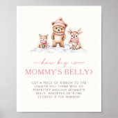 Winter Woodland Animals How Big is Mommy's Belly ポスター (正面)