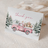 Winter Woodland Animals Thank You Card サンキューカード