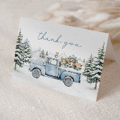 Winter Woodland Animals Thank You Card サンキューカード