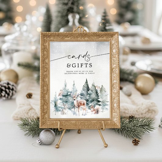 Winter Woodland Baby Cold Outside Cards & Gifts ポスター