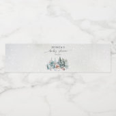 Winter Woodland Baby It's Cold Outside Baby Shower ペットボトルラベル (シングルラベル)