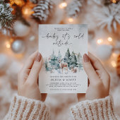 Winter Woodland Baby It's Cold Outside Baby Shower 招待状