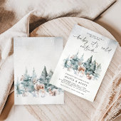 Winter Woodland Baby It's Cold Outside Baby Shower 招待状